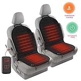 Zento Deals 2Pack 12V Heated Car Seat Cushion Premium Quality Adjustable Temperature Heating Pad Pain Reliever- New Upgraded Version for 2019, Safer Nonflammable UL Wiring