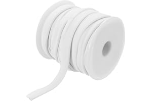MECCANIXITY Piping Cord Trim 20 Yards 1/2 Inch Piping Tape for Sewing DIY Crafting Fabric Edge Trim White