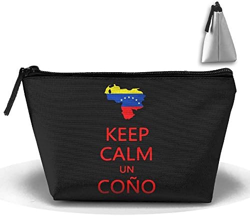 Keep Calm Un Cono SOS Venezuela Cosmetic Makeup Bag Handy Purse Makeup Pouch Clutch Organizer Travel Storage Bag