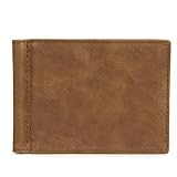 SEALINF Men's RFID Leather Bifold Wallet Slim Card Holder Vintage Purse with Money Clip (brown)