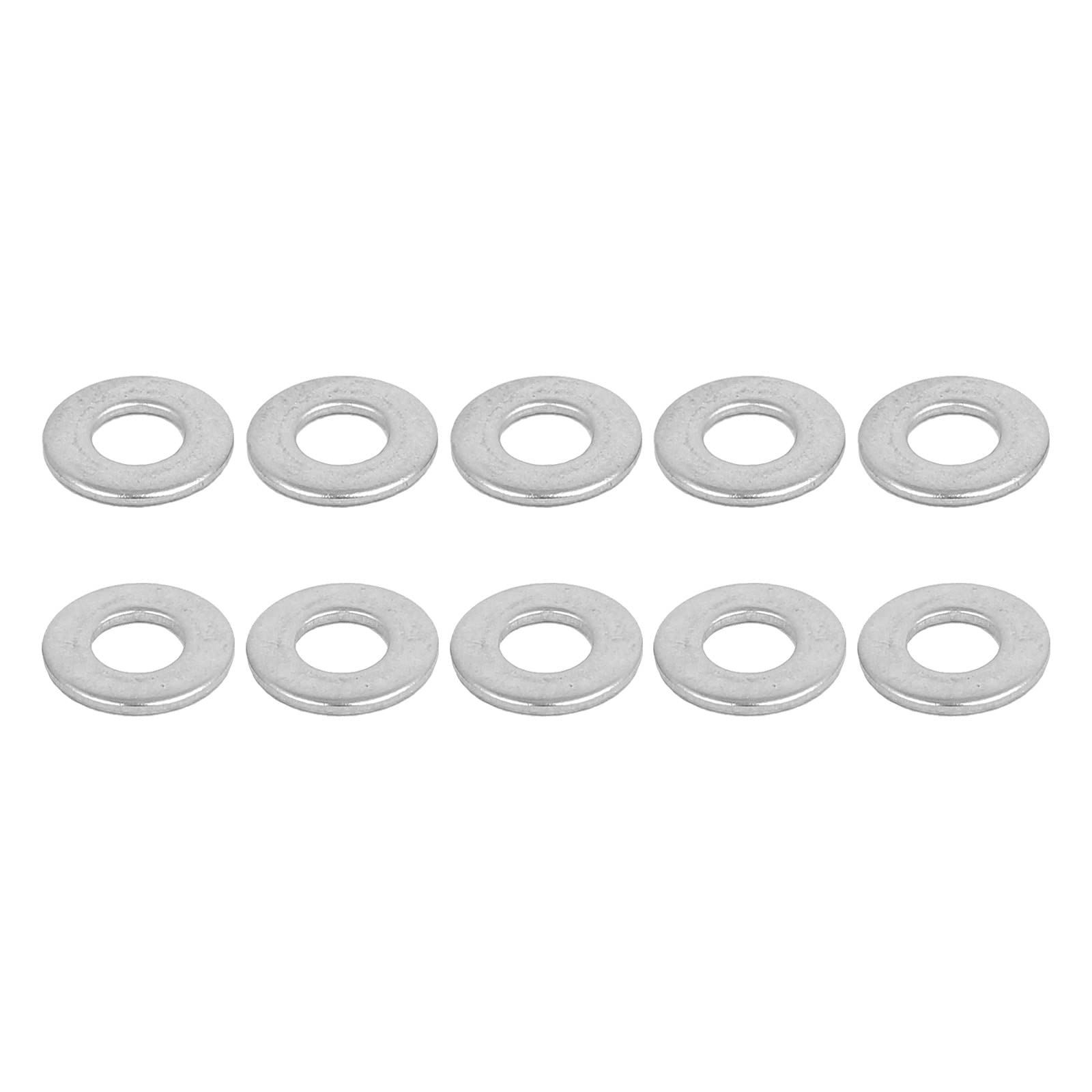DTGN 3mmx7mmx0.5mm(IDxODxT) 316 Stainless Steel Flat Washers - 100Pack - Good for Industrial Machinery - Flat Ring Gaskets - Silver Tone โ image 1