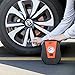 Small Air Compressor Pump: Portable 12V Tire Inflator with Pressure Gauge and Tire Pump-Compressor Tanks with 3 Foot Hose & 3 Universal Nozzle Adapters for Automobiles, Bike Tires & Inflatables