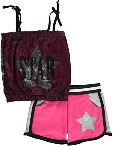 Hello Gorgeous Big Girls' "Shining Star" 2-Piece Outfit - pink, 10