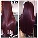 Wine Red Lace Front Wigs Synthetic Burgundy Synthetic Wigs for Women Long Straight Lace Wig Heat Resistant 24 Inch