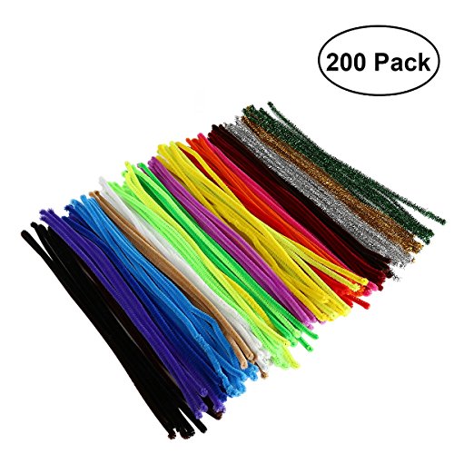 ROSENICE 200pcs Chenille Stems Pipe Cleaner Crafts Street Jumbo Chenille Stems for DIY Art Education - Thumbnail 7
