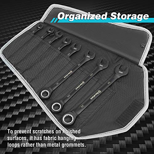 DURATECH Ratcheting Combination Wrench Set, 144P, DoubleStacked Pawls