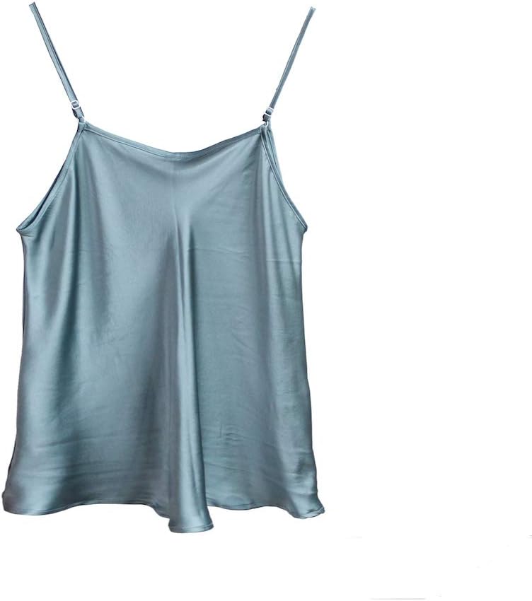SIXIULIYU 100% Mulberry Silk Camisole Adjustable Strap Made By Bias Women Vest Tops