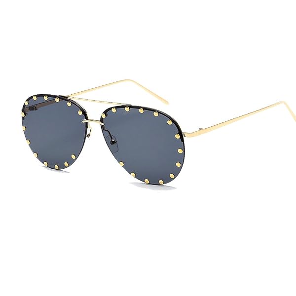 Women Rimless Oversized Studded Sunglasses Gradien Women Oversized Rhinestone Sunglasses Luxury Diamond Gradual  main image 4