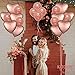 KatchOn Big Rose Gold Heart Balloons - 18 Inch, Pack of 20 | Rose Gold & Blush Pink Heart Shaped Balloons | Valentines & Galentines Day Decorations