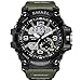 Men's Sports Digital Analog Stylish Watch Dual Electronic Quartz Movement Backlight with Outdoor Waterproof