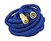 New 50 Foot Expandable Garden Hose by Green Mill. Improved Design - Strongest Expanding Hose with Durable Brass Connectors and Shut-Off Valves. With 7 Function Sprayer. Blue Hose and Nozzle.