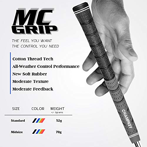 CHAMPKEY Multi Compound Golf Grips 13 Pack Micro Texture Control and