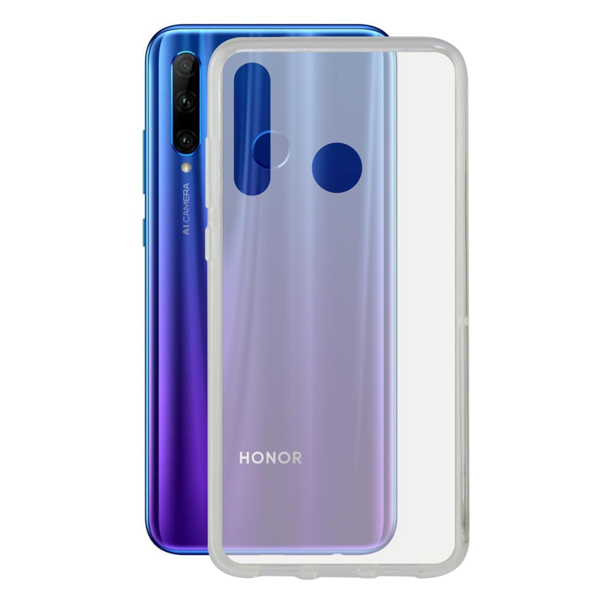 KSIX smart your tech Case for Honor 20 Lite, Flexible, Transparent