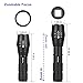 Alonefire flashlight led tactical flashlight insight flashlights 800 lumens xml T6 Adjustable 5 modes Zoomable Focus black Torch for defensive self defense Handheld Home Sports Outdoors Camping Hiking