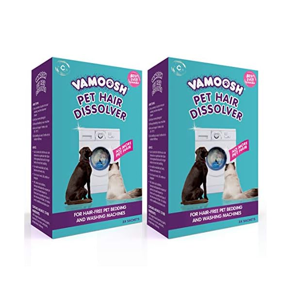 Vamoosh-Pet-Hair-Dissolver-Pet-Hair-Remover-for-Washing-Machines-6x100g-2-Boxes-Removes-Odour-Dissolves-Dog-Cat-Animal-Fur-Cleans-Pet-Bedding-in-Washing-Machine-Easy-to-Use-Up-to-6-Washes Vamoosh Pet Hair Dissolver- Pet Hair Remover for Washing Machines, 6x100g (2 Boxes), Removes Odour Dissolves Dog, Cat…