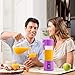 Portable Blender for Shakes and Smoothies, OBERLY 16oz Cordless Personal Travel Small Blender for Protein with USB Rechargeable Battery, Stainless Steel Blades, Mini Travel Bottle, On the Go