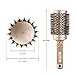 VISCAL Nano Thermal Ceramic & Ionic Round Hair Brush Large Round Hair Brush with Boar Bristle 3.3 inch, for Hair Drying, Styling, Curling, Adding Hair Volume and Shine, Gold Brown.