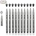 Leedemore Black Letmall Micro Fineliner, Waterproof Archival Ink Line Pens, Sketching, Drafting, Artist Illustration, Technical Drawing,Scrapbooking, 10PCS