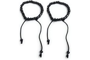 S,S Store Baby najariya Black and Silver Baby Nazariya Set of 2 Pair