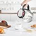 Electric Kettle Glass Tea Kettle, Cordless Water Kettle with Strong Borosilicate Glass, Dual Safety Locker, British Strix for Boil Dry Protection and Auto Shut off Function,1500W, 1.7L, Aicok