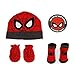 Marvel Baby Boys Avengers Spiderman Hat with Mitts and Bootie Gift Set, 0-3M