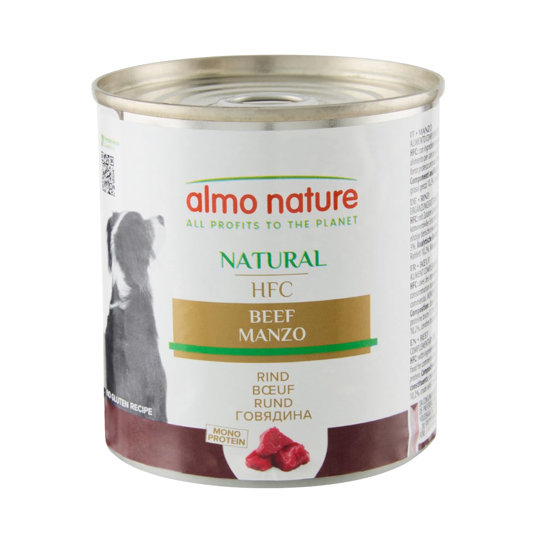 Almo Nature HFC Natural- Beef- Wet Dog Food (Pack of 12 x 280g tins)