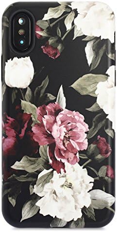 iPhone X Case for Girls/iPhone XS Case, GOLINK Floral Series Slim-Fit Ultra-Thin Anti-Scratch Shock Proof Dust Proof Anti-Finger Print Soft TPU Gel Case For iPhone X/iPhone XS 5.8"(White Red Floral)