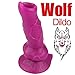 Romi Realistic Dildo Artificial Wolf Penis G-spot Stimulation Prostate Massager Anal Butt Plug for Women Men Couples (Purple)
