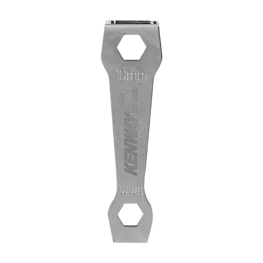 Demeras Chain Ring Wrench Steel Chainwheel Dismounting Tool Crankset Chainring Nut Fixed Wrench for Mountain Bike Silver