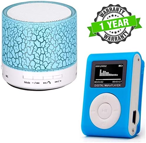 Raptas RapGear Wireless LED S10 Bluetooth Speakers Hands-free with Calling Functions and FM Radio and Mini Digital iPod Mp3 Music Player with High Bass SD Card Supported