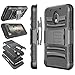 Moto G4 Play Case, Moto G4 Play Holster Belt, Tekcoo [Hoplite Series] Shock Absorbing [Black] Locking Clip Defender Heavy Full Body Kickstand Carrying Armor Cases Cover for Motorola Moto G Play
