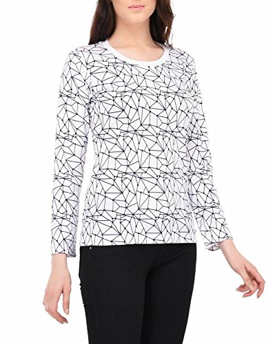 vivid bharti full sleeve round neck printed t-shirt