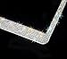 Handcrafted Bling License Plate Frames for Women, Men | 2 Pack Bedazzled Cover with Glittery Screw Caps | Stainless Steel Diamond Rhinestone License Plate Frame/Cover | Giftbox Included (White)