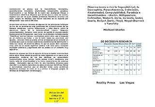 Livro Observações sobre a impossibilidade,incompletude, paraconsistência, indecidabilidade, aleatoriedade, computabilidade, paradoxo e incerteza