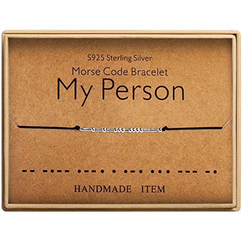 KGBNCIE Morse Code My Person Bracelet 925 Sterling