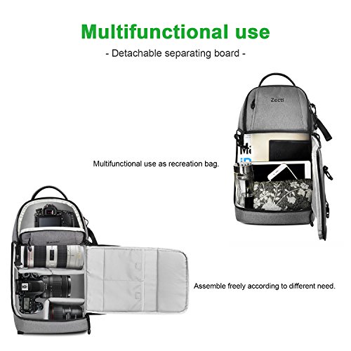 Zecti-Sling-Camera-Bag-for-DSLR-Camera-Canon-Nikon-Sony-Pentax-Olympus-and-etc-Gray