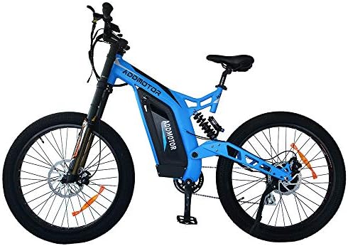 Addmotor HITHOT Electric Bicycle 750W 48V 14.5AH Battery 26 Inch Fat Tire Dual Suspension Mountain Electric Bike 2019 H7 E-Bike for Adults (Blue)