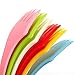 Hovome, Multi-functional Flatware Set 3 in 1 Knife Fork Spoon Spork Flatware Sets Random Color Set of 6