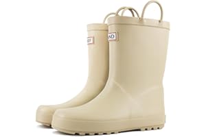 landchief Kids Rain Boots Premium Collection, Waterproof Natural Rubber Boots for Toddlers and Kids