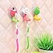 Sealive 5pcs Cartoon Kids Toothbrush Holder - 8pcs Toothpaste Tube Squeezer Dispensers Included - Animals Kids Wall Mount Toothbrush Holder Set Suction Hooks For Motivating Your Kid To Brush Teeth