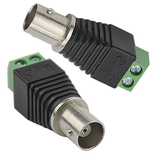 WGCD 40 PCS Coaxial Camera Vedio BNC Male and Female Balun Connector with Solderless Screw Terminal for Coax Cat5 to CCTV