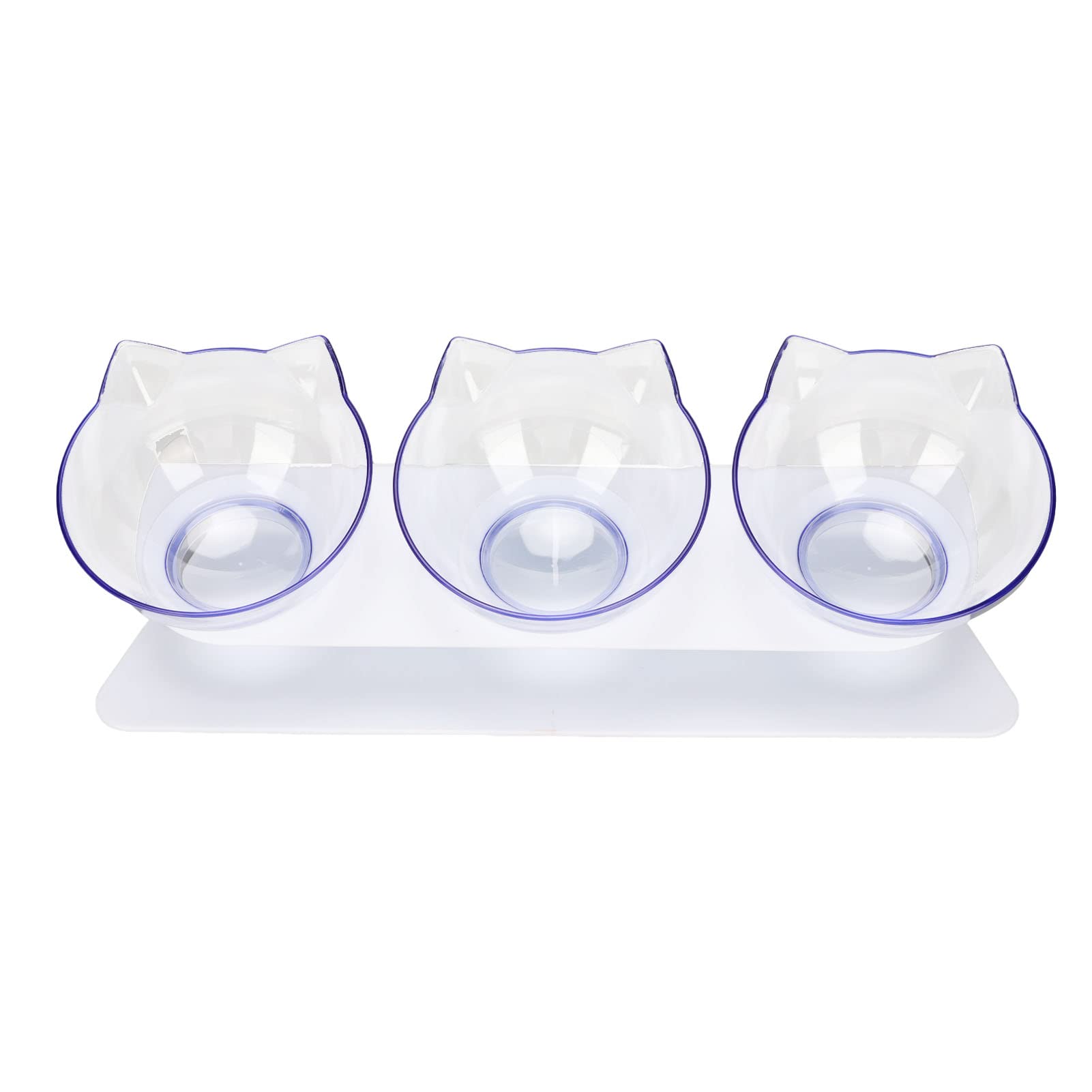 PVC Cervical Protector Cat Bowl Easy to Clean Raised Cat Bowl 3 Pet Bowls for Daily Use