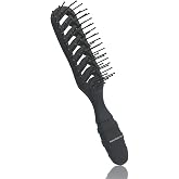 VESS Hair Styling Pro Skeleton Brush-Matte Black-7 Row Nylon Brush, SPR-1200, Made in Japan