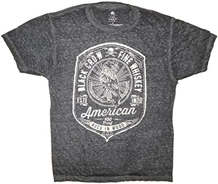 Adult Men's Rock & Republic Distressed Burn Out Heather Black Shirt (M, Heather Charcoal)