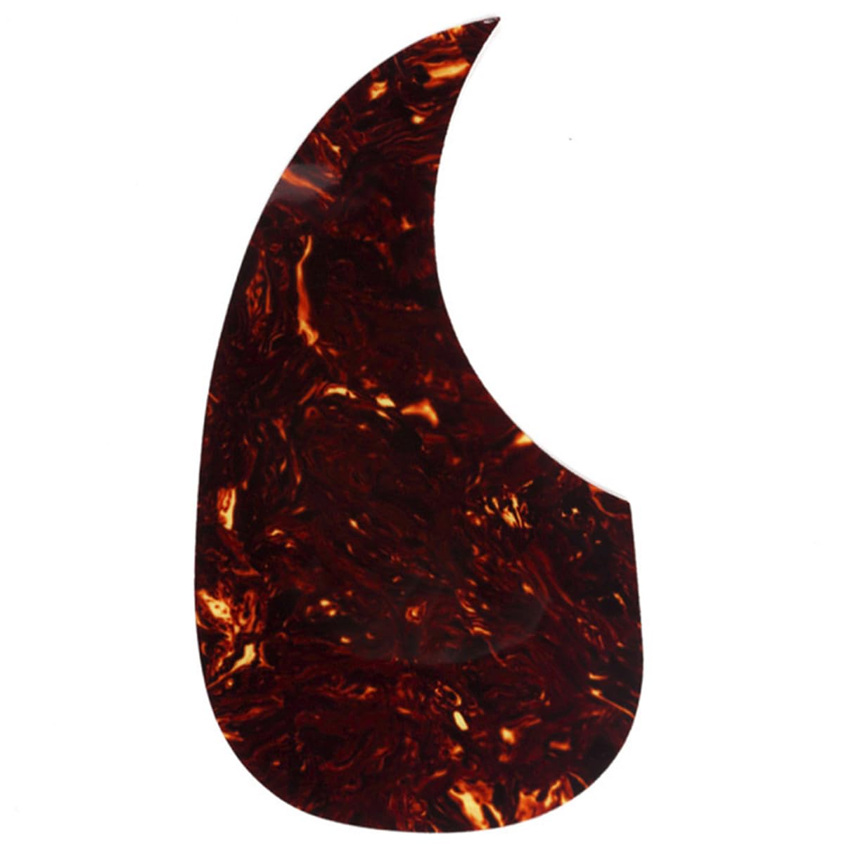Musiclily Left Handed Self Adhesive Teardrop Acoustic Guitar Pickguard for Martin D28 Style guitar, Tortoise Shell