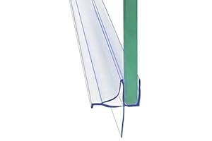 DALRUN Frameless Shower Door Bottom Seal Shower Sweep with Drip Rail for 1/4" Glass,36" Long, Vinyl, Clear