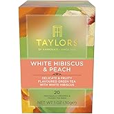 Taylors of Harrogate White Hibiscus &amp; Peach Tea Bags, 20ct (Pack of 1)