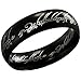BOHG Jewelry Mens Womens Wide 6mm Lord of the Rings Stainless Steel Wedding Engagement Band Silver Black