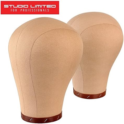 Studio Limited Wig Display Mannequin Canvas Block Head 21" to 24", Wig Display Head (23")