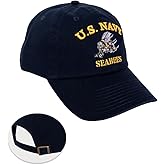 Desert Cactus United States Navy Baseball Hat US Seabees Brimmed Embroidered Cap Adjustable Cloth Strap Adult (Style A)